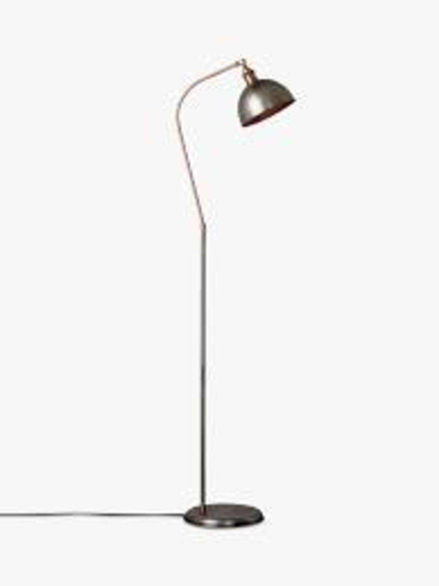 RRP £125 Boxed John Lewis Baldwin Floor Lamp In Antiqued Pewter Finish