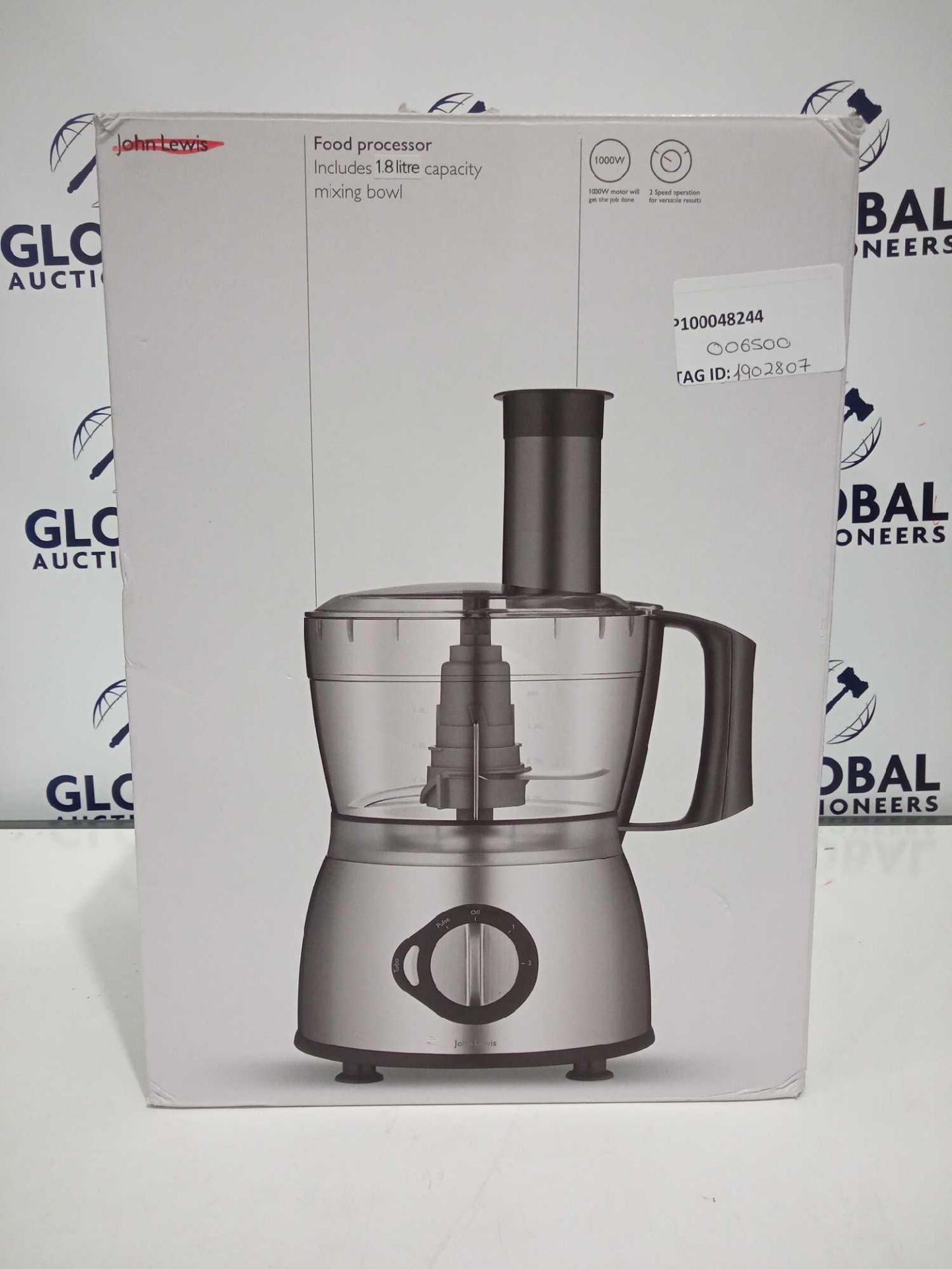 Combined RRP £120 Lot To Contain Two Boxed John Lewis 1.8L Capacity Food Processors
