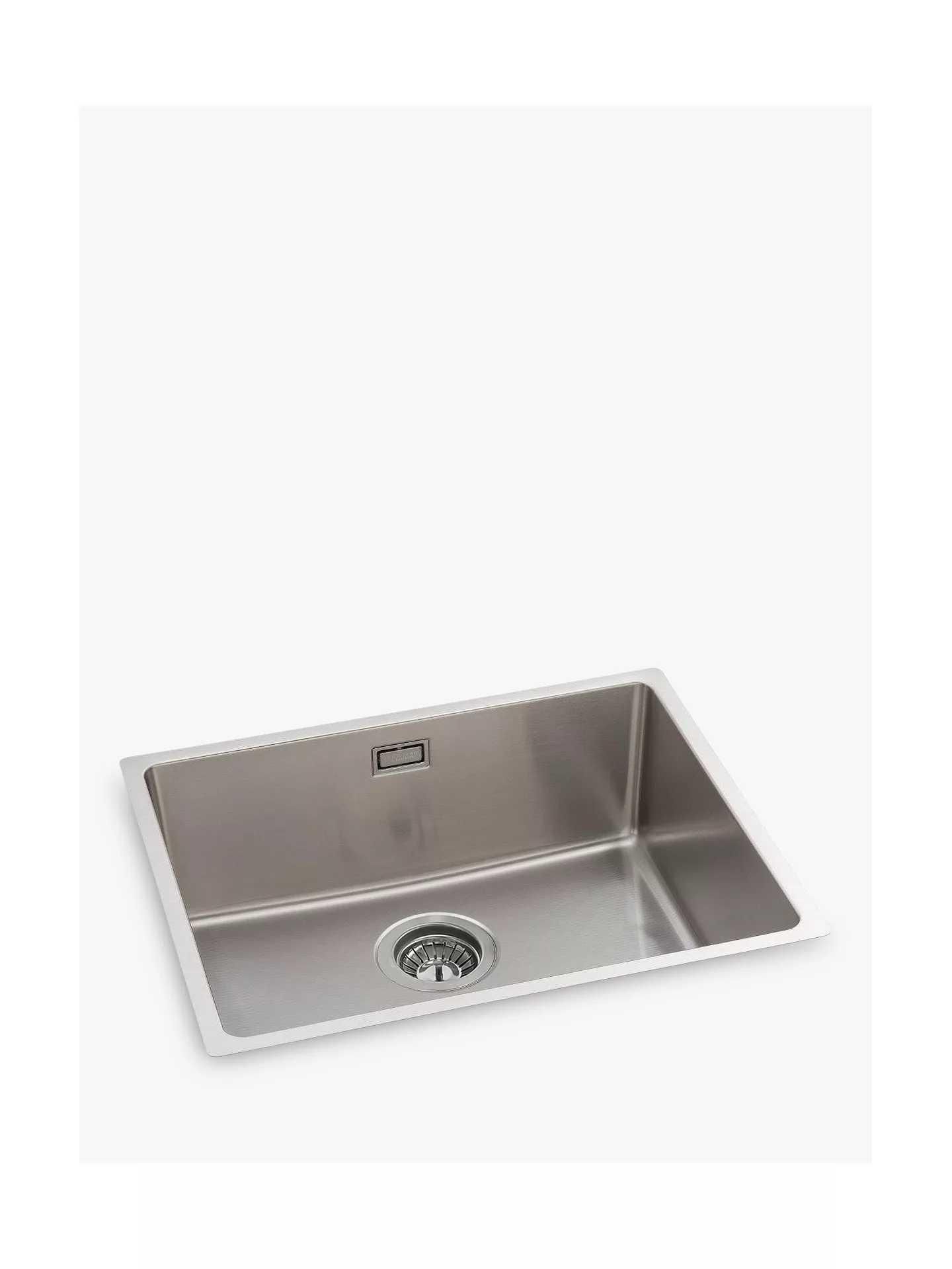 RRP £400 Boxed John Lewis Square Bowl Stainless Steel Sink