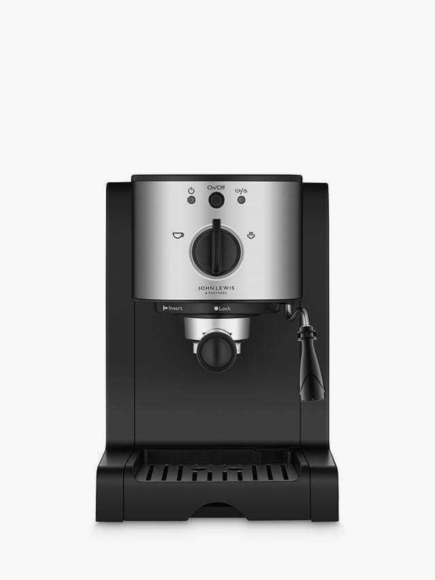 Combined RRP £170 Lot To Contain Unboxed John Lewis Pump Espresso Coffee Machine With Integrated Mil