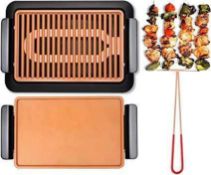 RRP £50 Each Electric Smoke-Less Grill By Gotham Steel. Non Stick Titanium Copper And Ceramic Strong