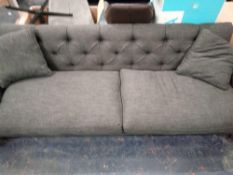RRP £1450 Swoon 3 Seater Sofa In Charcoal