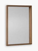 RRP £100 Unboxed John Lewis House Wooden Framed Rectangular Wall Mirror In Oak Finish