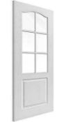 RRP £150 Sealed Liberty Doors White Moulded Classic 6L Clear Glass Door