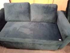 RRP £1299 Swoon 2 Seater Sofa In Blue Velvet