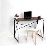RRP £120 Boxed Harper Modern Style Assembly Folding Desk With Black Legs