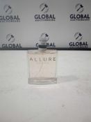 RRP £85 Unboxed Tester Bottle 100Ml Allure Home By Chanel Paris For Him Edt Ex Display