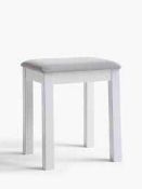 RRP £100 Unboxed John Lewis Anyday Wilton Upholstered Stool In Grey