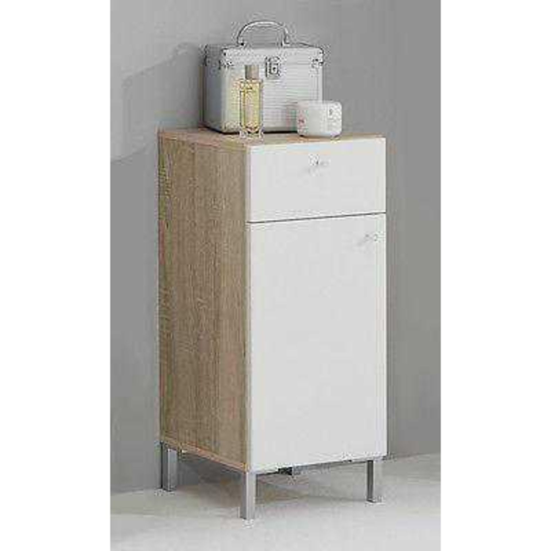 RRP £130 Unboxed Ridge Sing Towel Cup. Asos Bathroom Cabinet White And Natural Oak