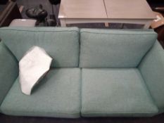 RRP £1599 Dallas Mto Three-Seater Sofa In Kingfisher Plush Velvet