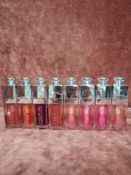 RRP £240 Gift Bag To Contain 8 Dior Addict Lip Glow Oil Nourishing Lip Oil Testers In Assorted Shade