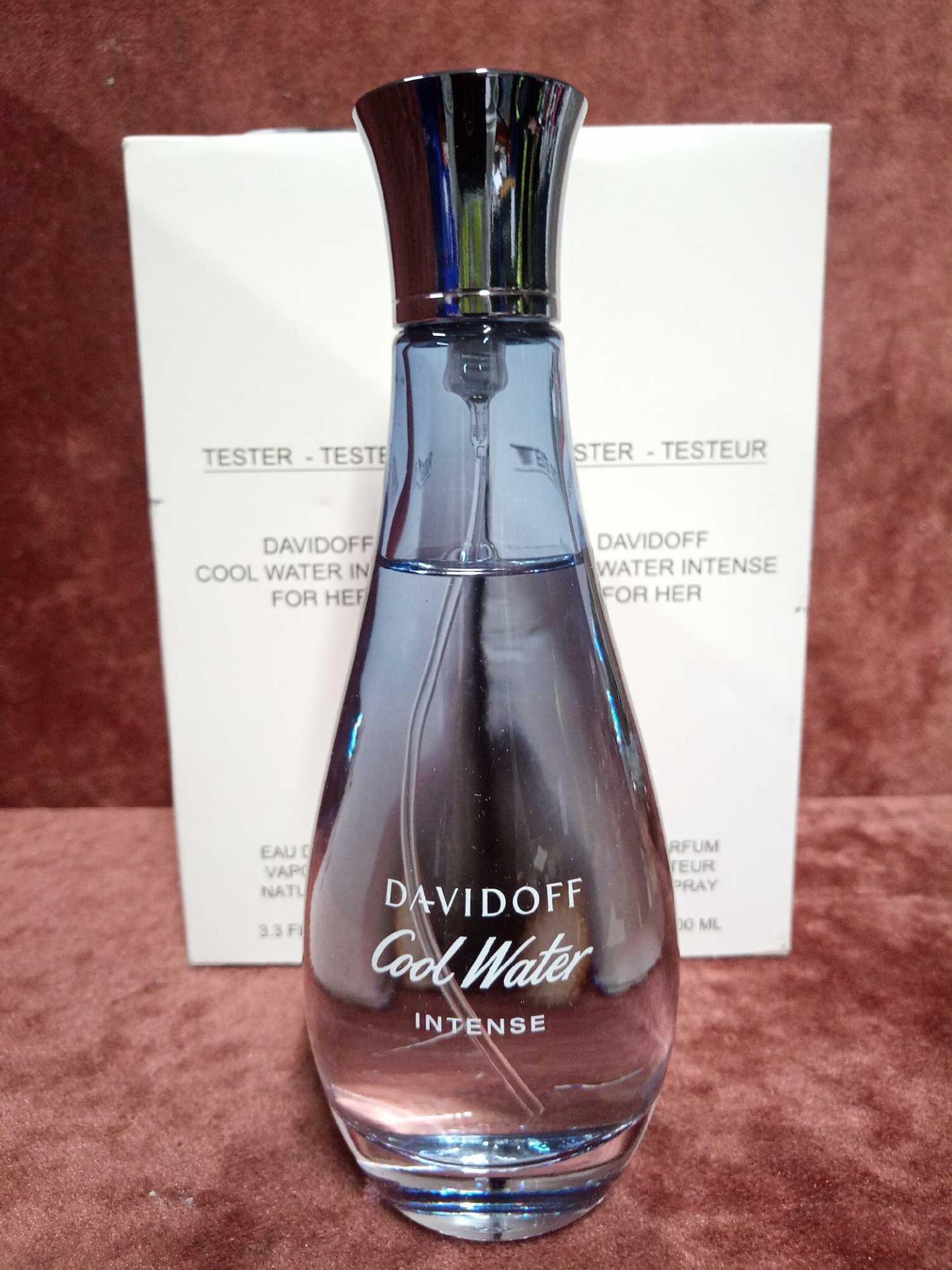 RRP £80 Lot To Contain 2 Boxed Testers Bottle Of Davidoff Cool Water Intense For Her Eau De Parfum S