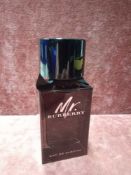 RRP £80 Unboxed 100ml Tester Bottle Of Burberry Mr Burberry Eau De Parfum Spray Ex-display