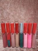 RRP £240 Gift Bag To Contain 8 Tester Of Giorgio Armani Lipstick Maestro In Assorted Colours Ex-Disp