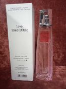 RRP £60 Boxed 75Ml Tester Bottle Of Givenchy Live Irresistible Eau De Toilette Spray Ex-Display