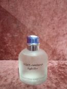 RRP £50 Unboxed 125 Ml Tester Bottle Of Dolce And Gabbana Light Blue Eau De Toilette Spray Ex-Displa