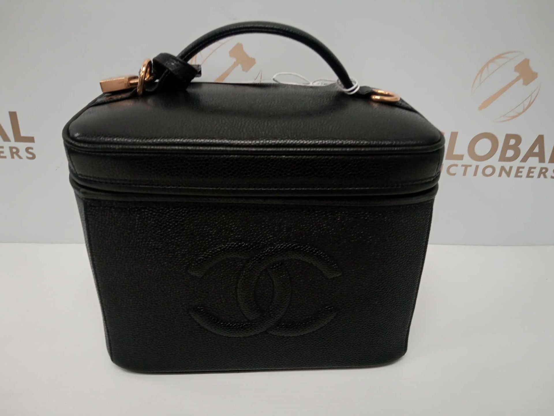 RRP £4300 Chanel Black Calf Leather Vanity Case (Aao8176)Grade Aa (Appraisals Available On