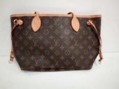 RRP £2950 Louis Vuitton Neverfull Pm Brown Vachetts Shoulder Bag (Aao5134) Grade A (Appraisals