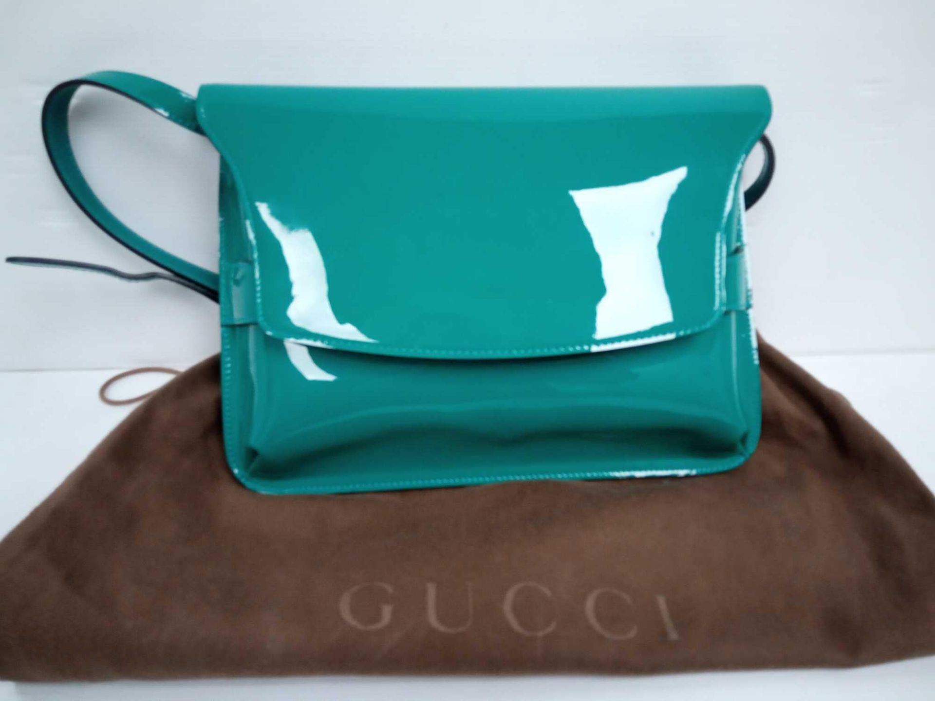 RRP £1500 Gucci Horsebit Shoulder Flap Green Calf Leather Shoulder Bag (Aa6655) Grade A (