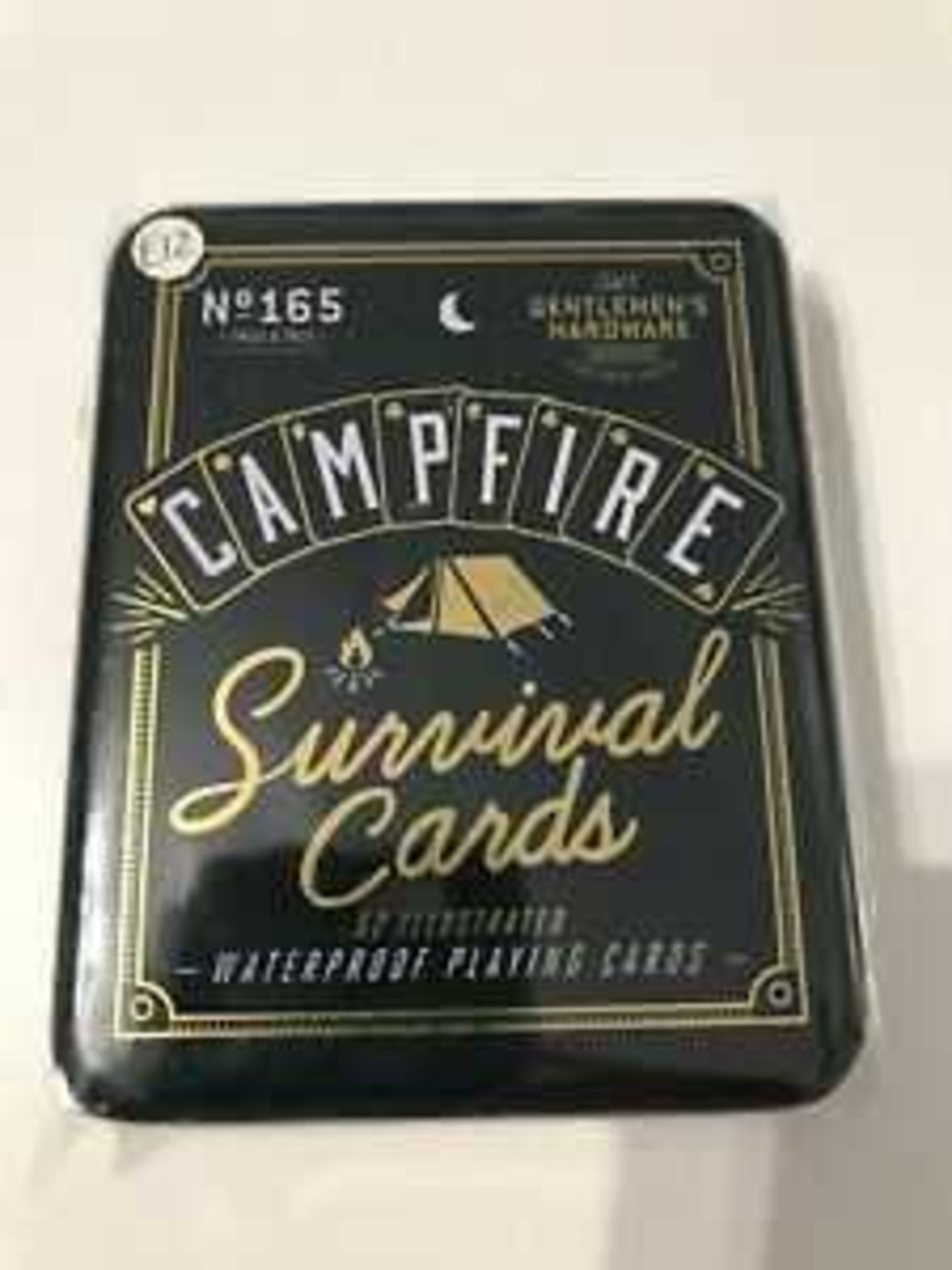 RRP £290 Lot To Contain 24 Brand New Gentleman'S Hardware Campfire Survival Waterproof Playing Card
