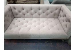RRP £1499 Swoon Mto Vincent Two-Seater In Taupe Easy Velvet