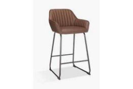 RRP £150 Brooks Bar Stool Antique Brown