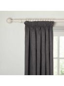 Combined RRP £180 Lot To Contain Two Bagged John Lewis Barathea Blackout Pencil Pleat Steel Curtains