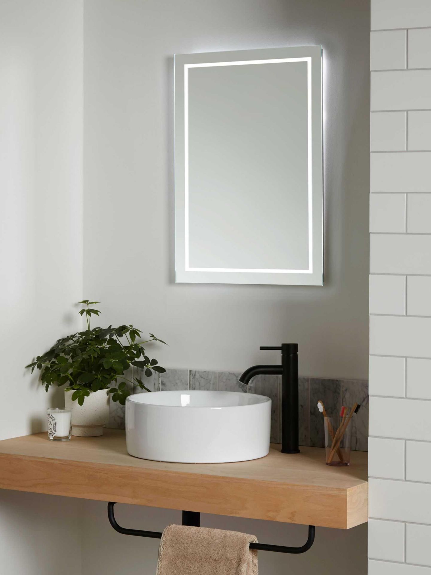 RRP £160 Unboxed John Lewis Designer Frame Wall Mirror