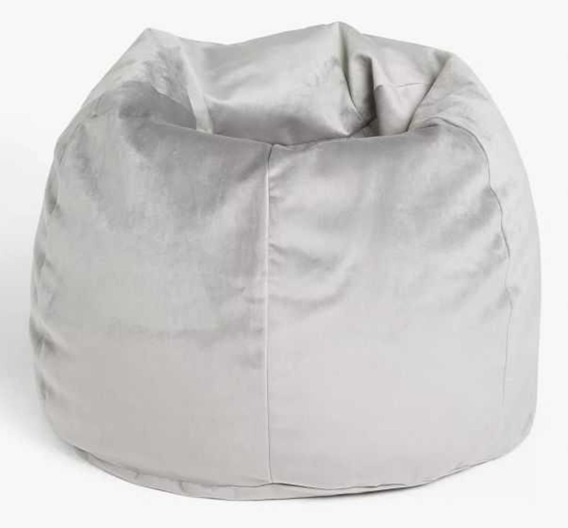RRP £130 Bagged John Lewis Velvet Extra Large Beanbag In Harbor Grey