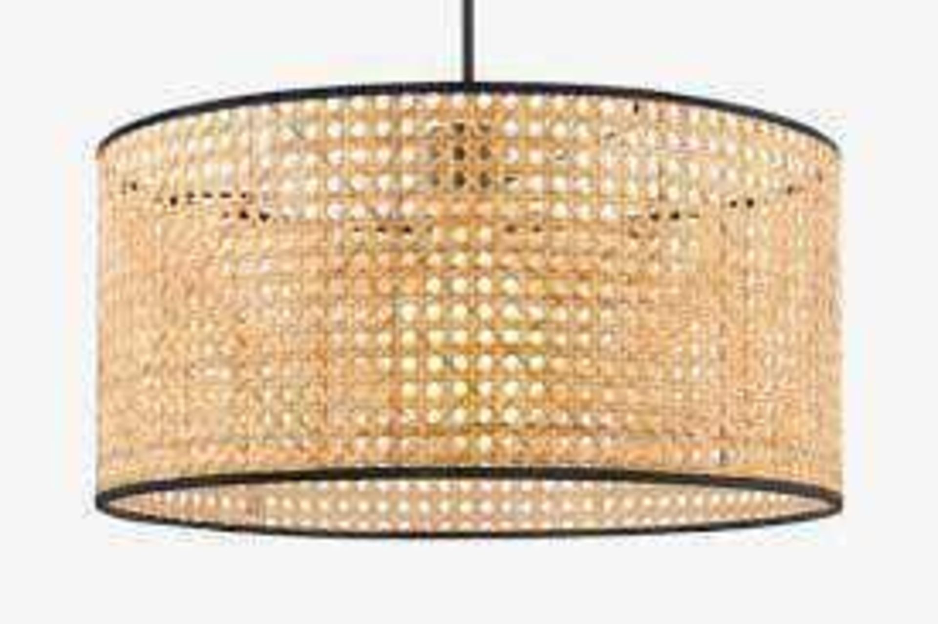 RRP £35-£40 Lot To Contain 1x Made.com Todd Pendant Lamp Shade In Orange & Bamboo And 2x Made.com Sa - Image 2 of 3