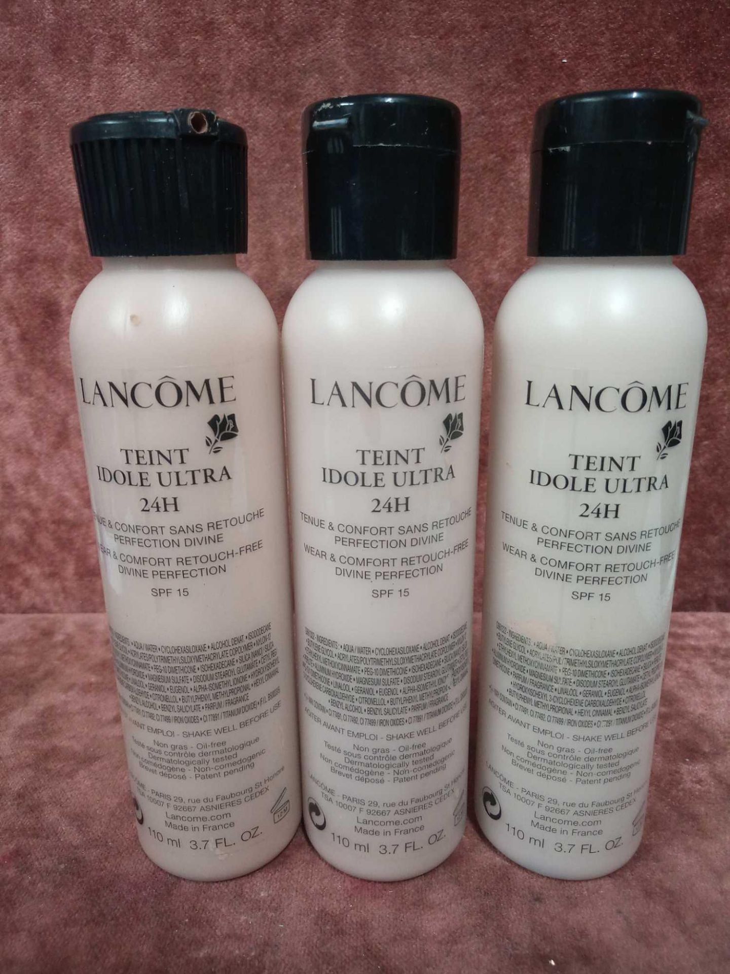 RRP £300 Gift Bag To Contain 3 110Ml Tester Bottles Of Lancome Teint Idole Ultra 24H Spf 15 In Assor