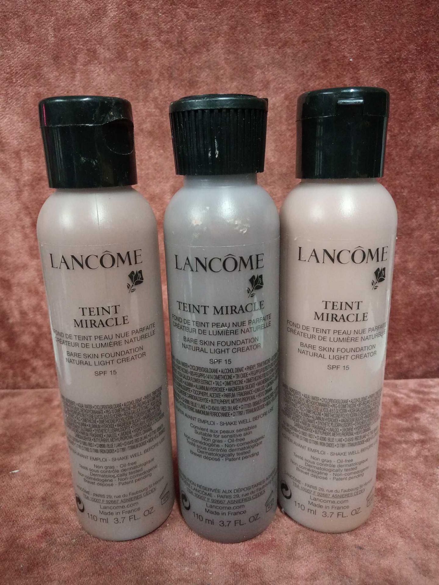 RRP £300 Gift Bag To Contain 3 110Ml Tester Bottles Of Lancome Teint Idole Ultra 24H Spf 15 In Assor