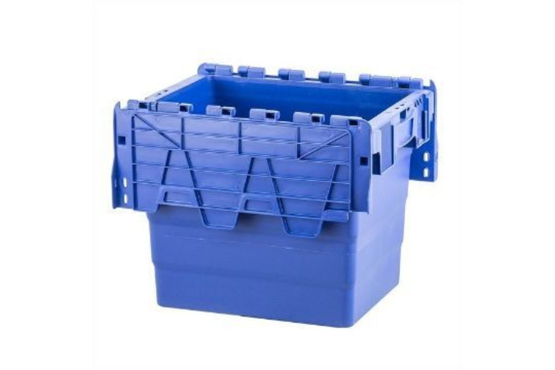 RRP £150 Lot To Contain 10 Blue Tote Boxes With Attached Lid