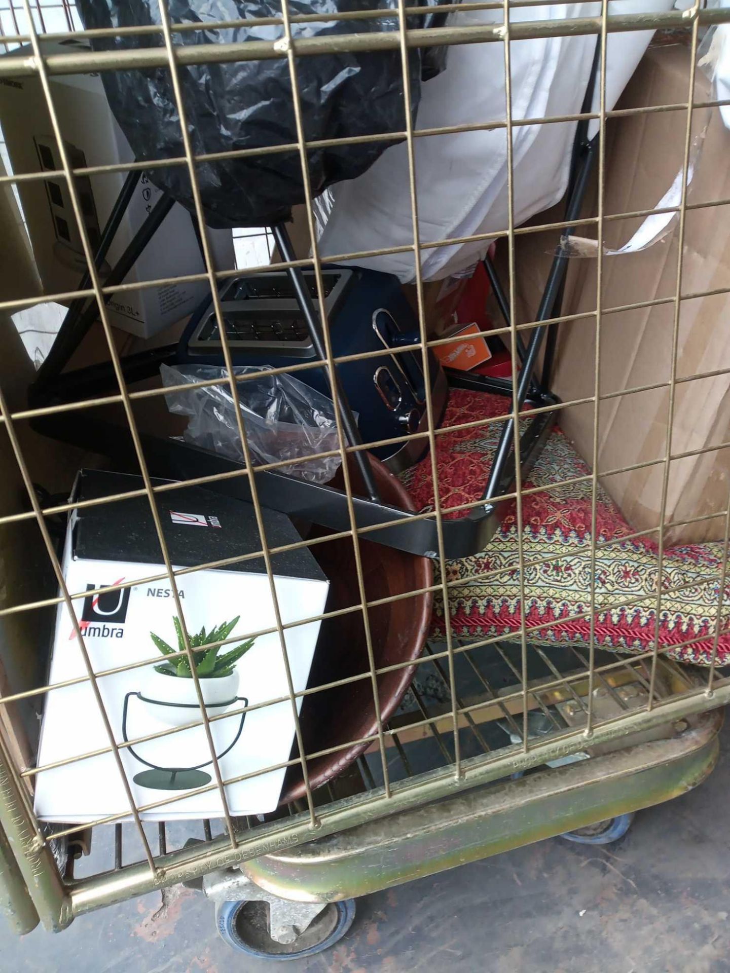 Combined RRP £300 Cage To Contain Part Lot Furniture, Frame, Toilet Seat, Decorative Ornament, Misce - Image 2 of 2