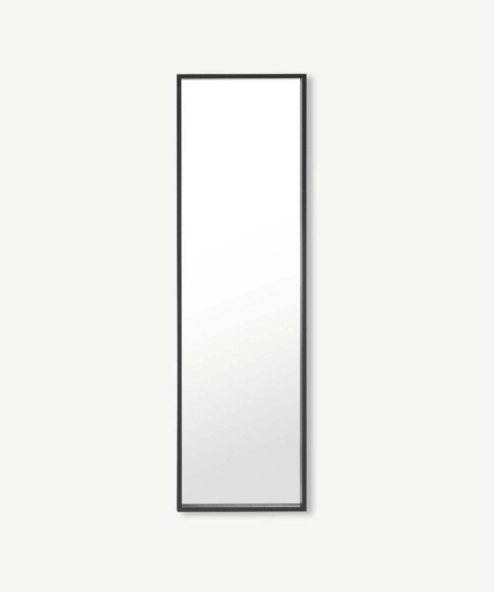 RRP £139 Wilson Solid Wood Full Length Wall Mirror 40x140cm Black