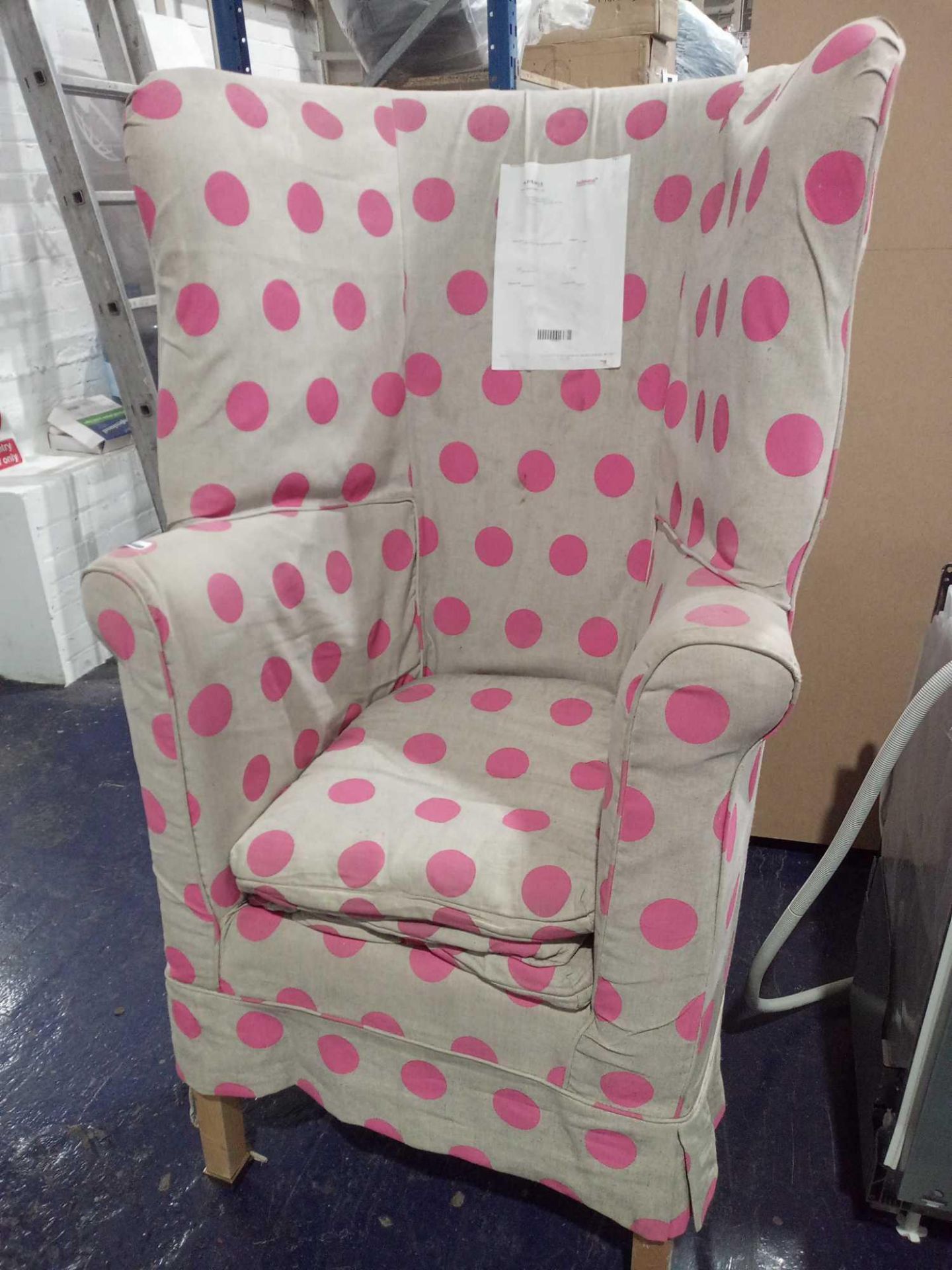 RRP £600 Unboxed Pink Barrel Back Chair