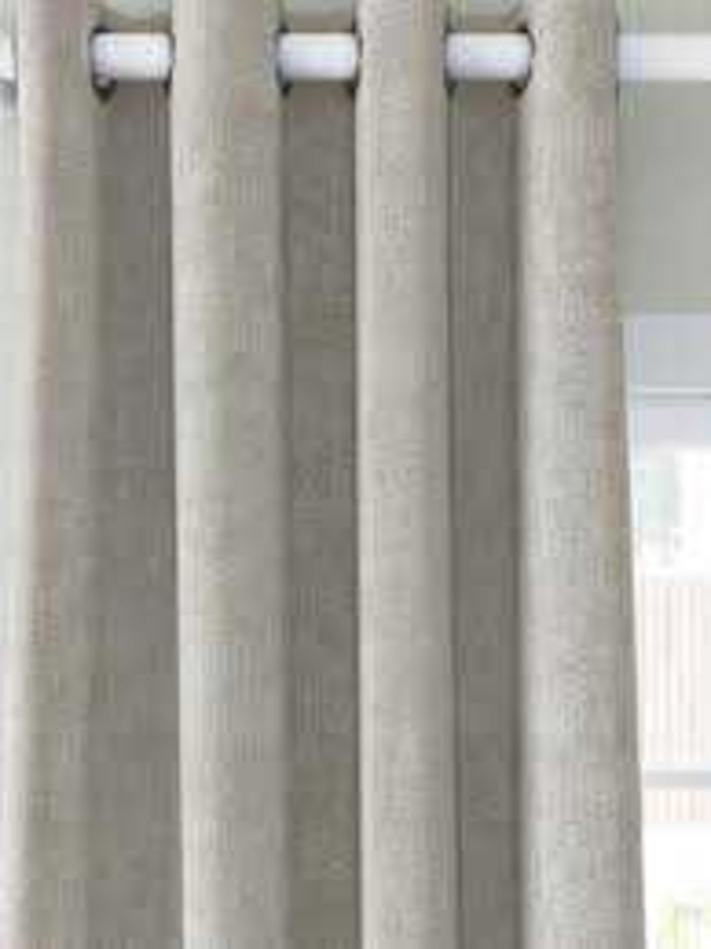 RRP £100 Bagged John Lewis Chenille Oyster 167Cm X 182Cm Eyelet Curtains
