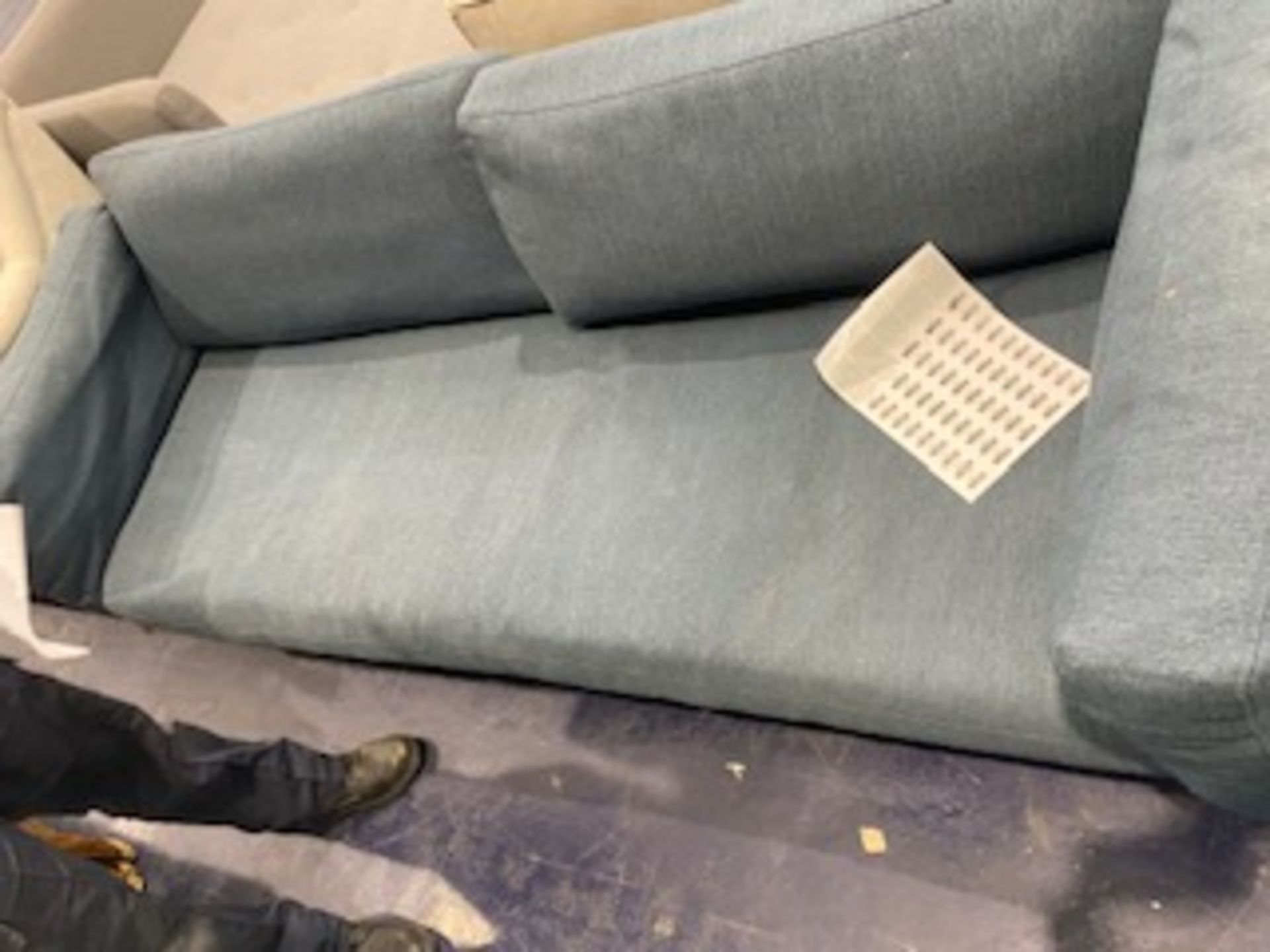 RRP £1700 Made Blue 3 Seater Sofa