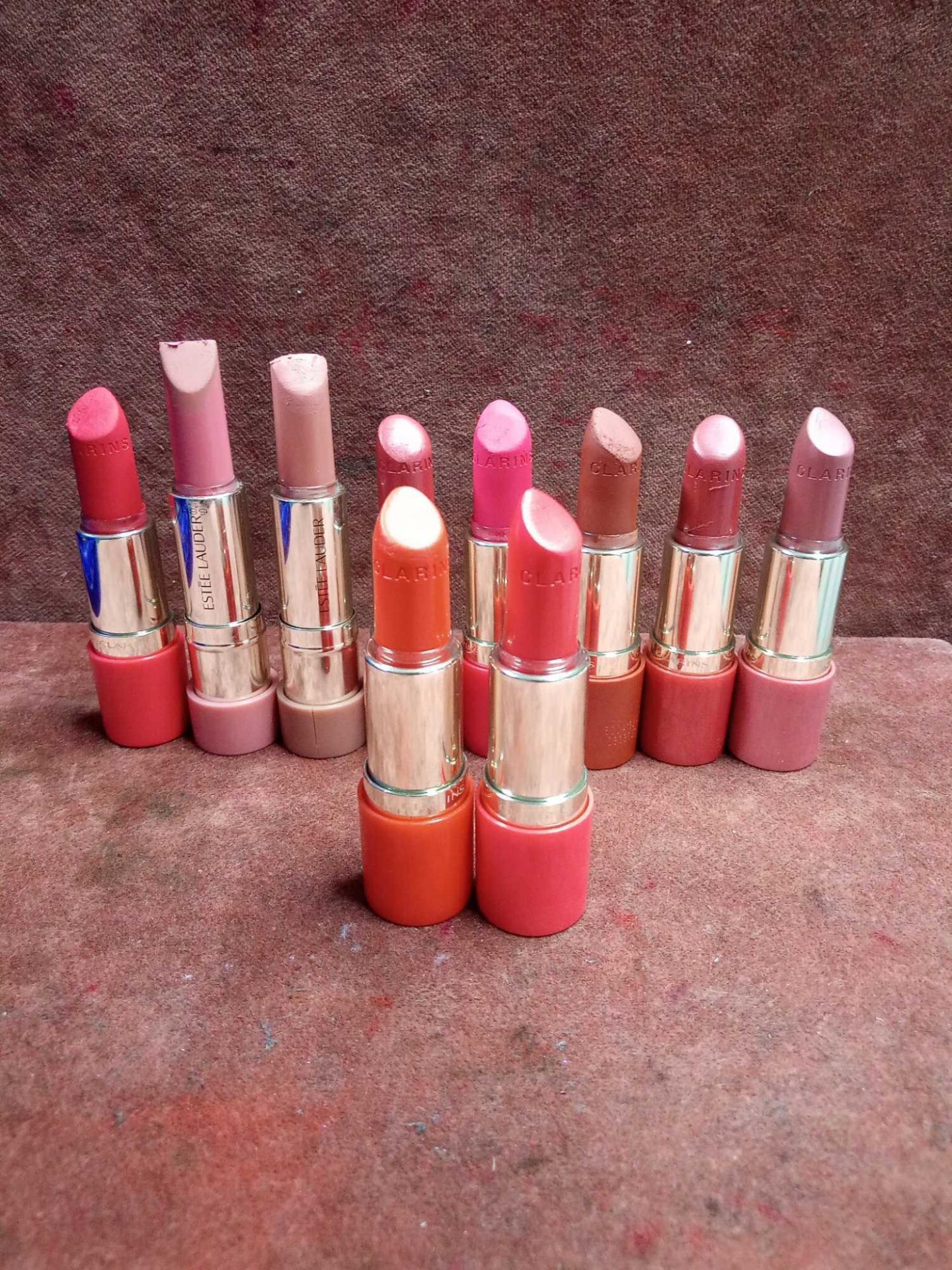 RRP £220 Gift Bag To Contain 10 Testers Of Clarins Joli Rouge Brilliant Lipsticks In Assorted Shades