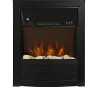 Combined RRP £230 Lot To Contain X2 Zanussi Black Cast Effect Electric Under Fireplaces