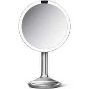 RRP £185 Boxed Simple Human 5X Magnification Illuminated Beauty Mirror