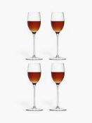 Combined RRP £240 Lot To Contain X8 Sets Of 4 John Lewis And Partners 100Ml Vino Sherry/Port Crystal