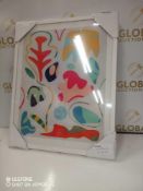 Combined RRP £130 Lot To Contain 2 John Lewis Multi Coloured Hand Painted Wall Arts