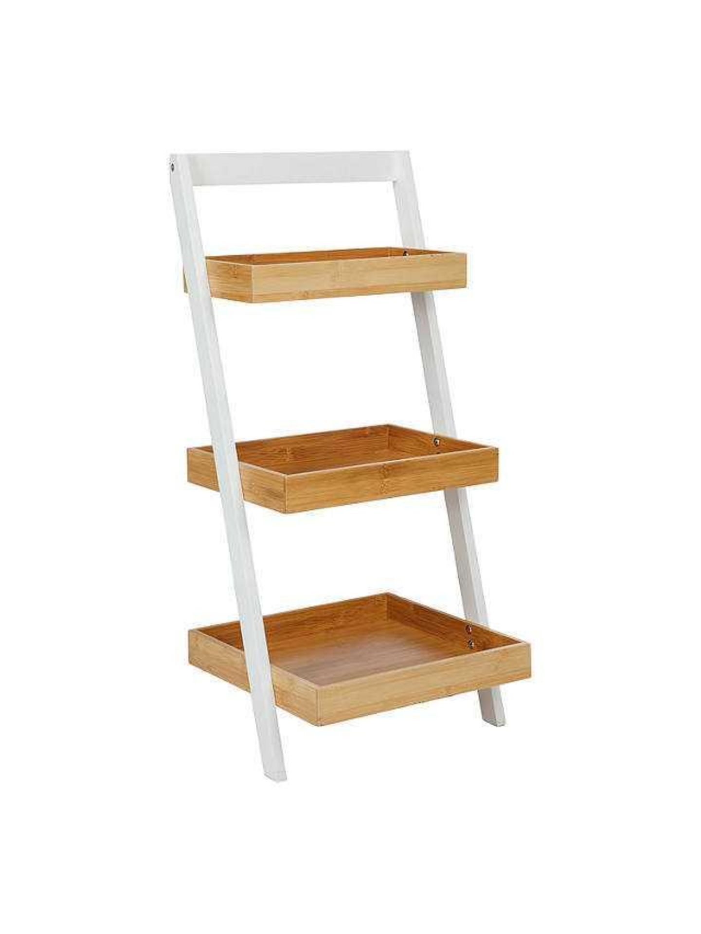 Combined RRP £180 Lot To Contain Three Boxed John Lewis House Bamboo 3 Tier Shelf Unit