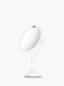 RRP £290 Unboxed Simplehuman Sensor Mirror Trio 20Cm Round White