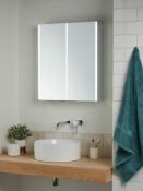 RRP £400 Boxed John Lewis And Partners Vertical Double Mirrored And Illuminated Bathroom Cabinet