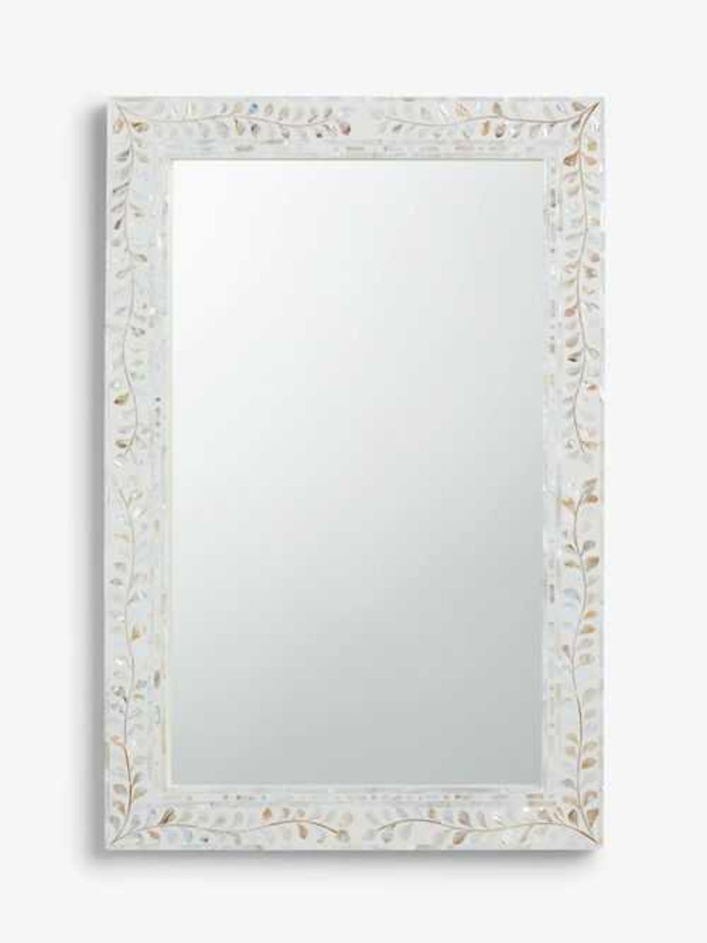 RRP £300 Unboxed John Lewis Mother Of Pearl 60X90 Square Wall Mirror