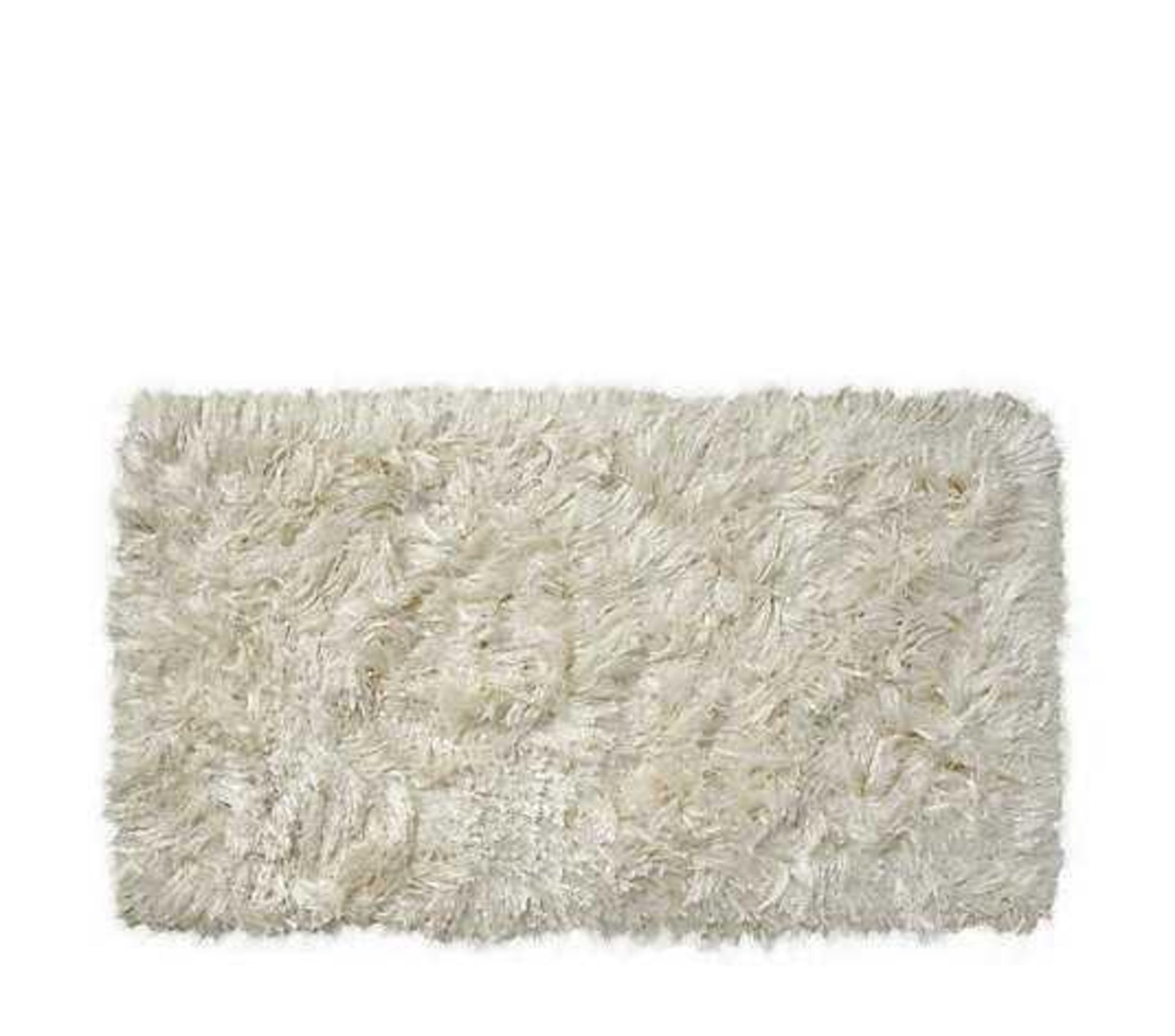 RRP £140 Unwrapped Julien Macdonald Hand Loomed Sparkle Rug In Colour Ivory