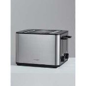 RRP £180 Combined Lot To Contain 2X Unboxed John Lewis 2 Slice Toaster A In Stainless Steel. 1X Unbo