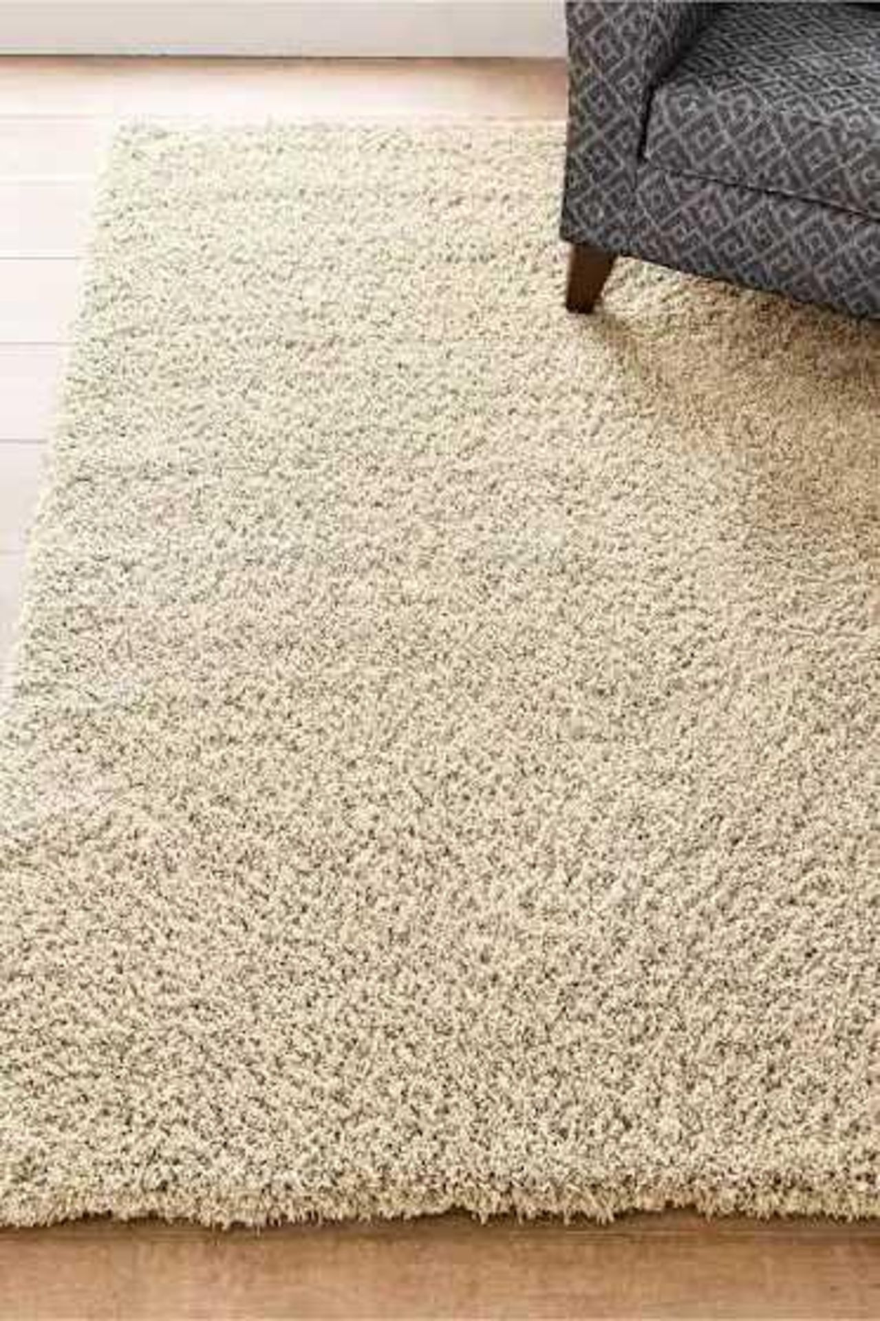 RRP £120 Bagged Cozee Home Aurua Shaggy Rug In Taupe Size 120X170 Cm